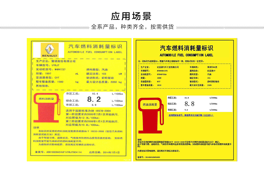 汽車能耗標識